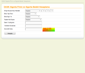 ONLİNE Dask Prim Hesaplama